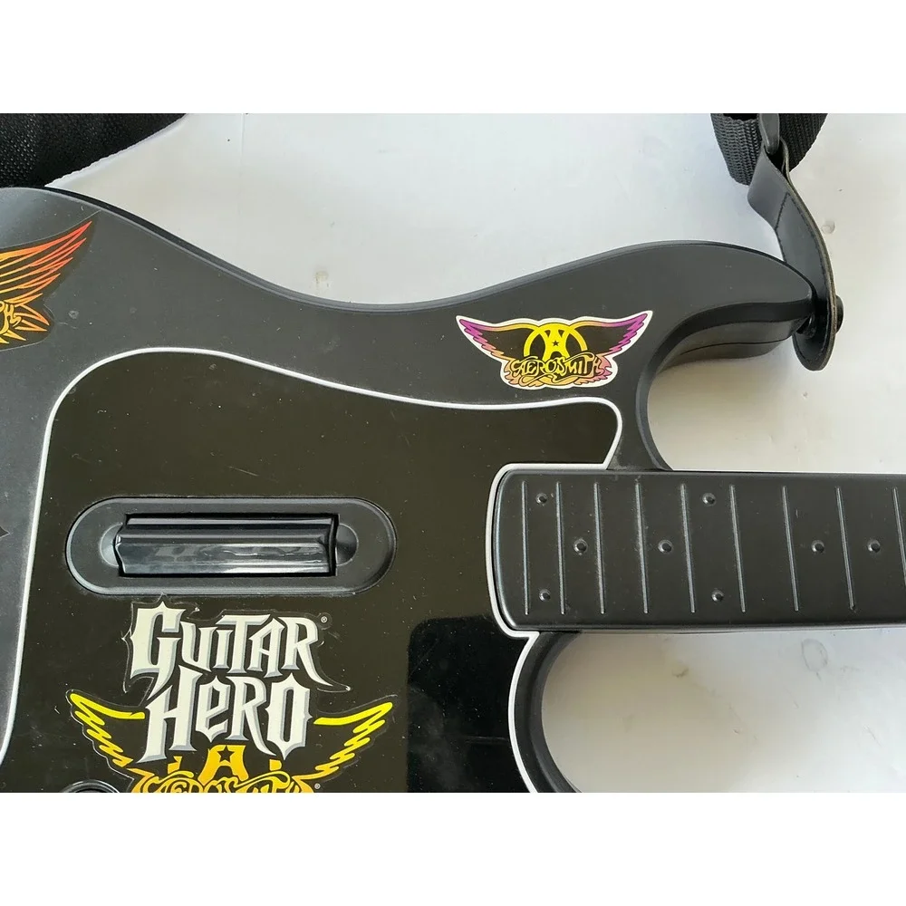 Kramer Guitar‎ Hero Aerosmith As-is Wireless  PS2 Black Striker Gaming Guitar
